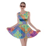 Colorful Floral Ornament, Floral Patterns Skater Dress