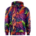 Colorful Floral Patterns, Abstract Floral Background Men s Core Hoodie