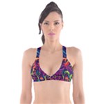Colorful Floral Patterns, Abstract Floral Background Plunge Bikini Top