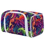 Colorful Floral Patterns, Abstract Floral Background Toiletries Pouch