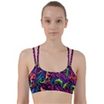 Colorful Floral Patterns, Abstract Floral Background Line Them Up Sports Bra