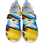 Colorful Paint Strokes Men s Velcro Strap Shoes