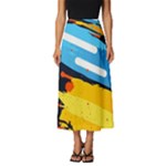 Colorful Paint Strokes Classic Midi Chiffon Skirt