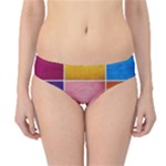 Colorful Squares, Abstract, Art, Background Hipster Bikini Bottoms