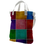 Colorful Squares, Abstract, Art, Background Canvas Messenger Bag