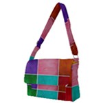 Colorful Squares, Abstract, Art, Background Full Print Messenger Bag (M)