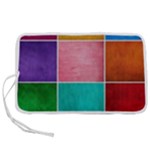 Colorful Squares, Abstract, Art, Background Pen Storage Case (S)