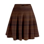 Dark Brown Wood Texture, Cherry Wood Texture, Wooden High Waist Skirt