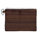 Dark Brown Wood Texture, Cherry Wood Texture, Wooden Canvas Cosmetic Bag (XL)