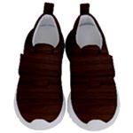 Dark Brown Wood Texture, Cherry Wood Texture, Wooden Kids  Velcro No Lace Shoes