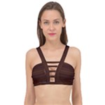 Dark Brown Wood Texture, Cherry Wood Texture, Wooden Cage Up Bikini Top