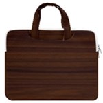 Dark Brown Wood Texture, Cherry Wood Texture, Wooden MacBook Pro 16  Double Pocket Laptop Bag 