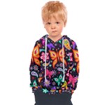 Floral Butterflies Kids  Overhead Hoodie