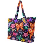 Floral Butterflies Simple Shoulder Bag