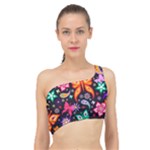 Floral Butterflies Spliced Up Bikini Top 