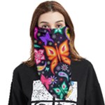 Floral Butterflies Face Covering Bandana (Triangle)