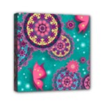 Floral Pattern, Abstract, Colorful, Flow Mini Canvas 6  x 6  (Stretched)