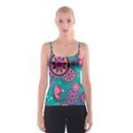 Floral Pattern, Abstract, Colorful, Flow Spaghetti Strap Top