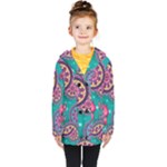 Floral Pattern, Abstract, Colorful, Flow Kids  Double Breasted Button Coat