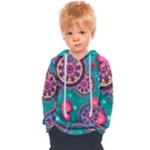 Floral Pattern, Abstract, Colorful, Flow Kids  Overhead Hoodie
