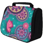 Floral Pattern, Abstract, Colorful, Flow Full Print Travel Pouch (Big)