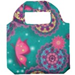Floral Pattern, Abstract, Colorful, Flow Foldable Grocery Recycle Bag