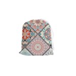 Flowers Pattern, Abstract, Art, Colorful Drawstring Pouch (Small)