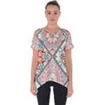 Flowers Pattern, Abstract, Art, Colorful Cut Out Side Drop T-Shirt