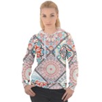 Flowers Pattern, Abstract, Art, Colorful Women s Overhead Hoodie