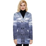 Majestic Clouds Landscape Button Up Hooded Coat 