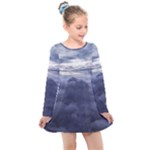 Majestic Clouds Landscape Kids  Long Sleeve Dress