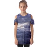 Majestic Clouds Landscape Fold Over Open Sleeve Top