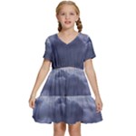 Majestic Clouds Landscape Kids  Short Sleeve Tiered Mini Dress