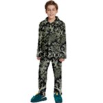 Weave Haeckel Lichenes Photobionten Kids  Long Sleeve Velvet Pajamas Set