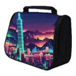 Cityscape Building Painting 3d City Illustration Full Print Travel Pouch (Small)