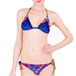 Blue And Purple Mountain Painting Psychedelic Colorful Lines Classic Bikini Set