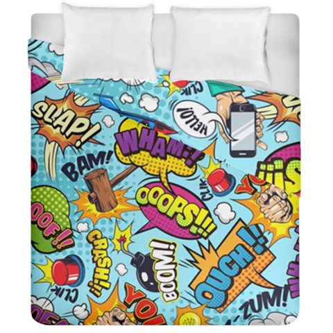 Vintage Tattoos Colorful Seamless Pattern Duvet Cover Double Side (California King Size) from ArtsNow.com