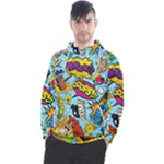 Vintage Art Tattoos Colorful Seamless Pattern Men s Pullover Hoodie