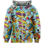 Vintage Art Tattoos Colorful Seamless Pattern Kids  Zipper Hoodie Without Drawstring