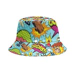 Vintage Art Tattoos Colorful Seamless Pattern Inside Out Bucket Hat