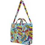 Comic Elements Colorful Seamless Pattern Square Shoulder Tote Bag