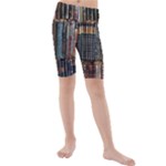 Artistic Psychedelic Hippie Peace Sign Trippy Kids  Mid Length Swim Shorts
