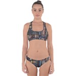 Artistic Psychedelic Hippie Peace Sign Trippy Cross Back Hipster Bikini Set