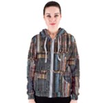 Abstract Colorful Texture Women s Zipper Hoodie