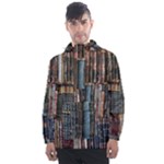 Seamless Pattern With Flower Birds Men s Front Pocket Pullover Windbreaker