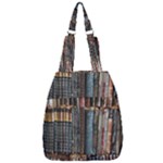 Abstract Colorful Texture Center Zip Backpack