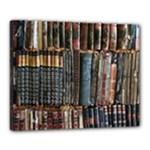 Pile Of Books Photo Of Assorted Book Lot Backyard Antique Store Canvas 20  x 16  (Stretched)