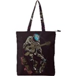 Astronaut Playing Guitar Parody Double Zip Up Tote Bag