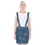 Asian Seamless Galaxy Pattern Braces Suspender Skirt