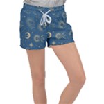 Asian Seamless Galaxy Pattern Women s Velour Lounge Shorts